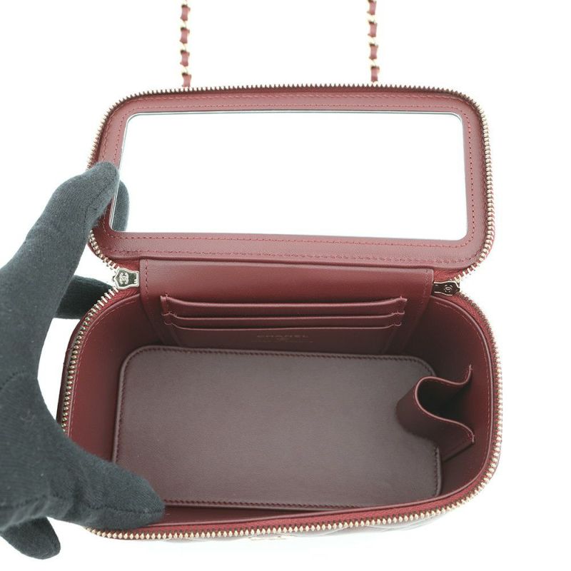 シャネル チェーンショルダーバッグ マトラッセ ココマーク ヴァニティケース ラムスキン AP2199 CHANEL