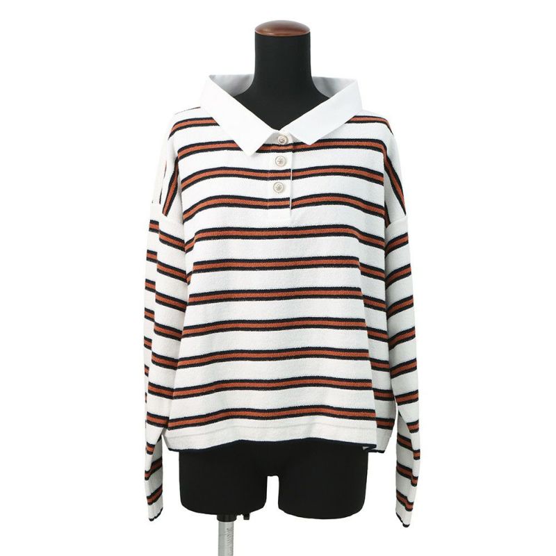 シャネル ポロシャツ プルオーバー ボーダー レディースサイズ40 P81087 CHANEL トップス 2025/26年 クルーズ コレクション