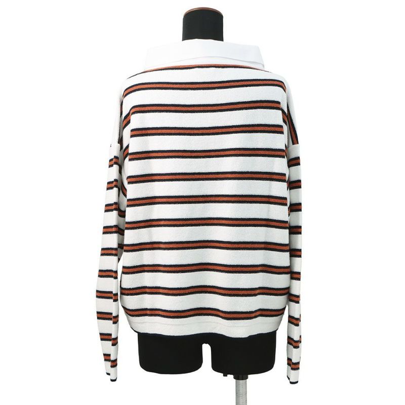 シャネル ポロシャツ プルオーバー ボーダー レディースサイズ40 P81087 CHANEL トップス 2025/26年 クルーズ コレクション