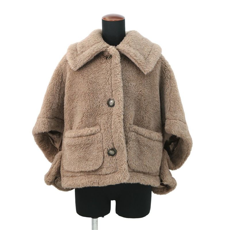 マックスマーラ アウター テディベア ケープ ポンチョ アルパカ カシミヤ レディースサイズSM 2347361833 MaxMara