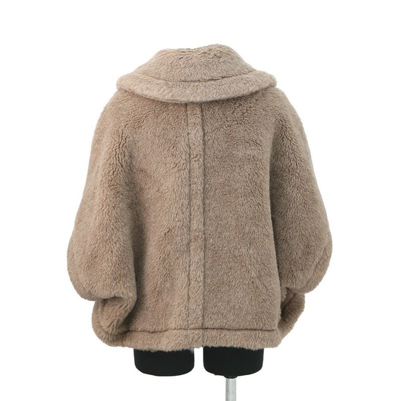 マックスマーラ アウター テディベア ケープ ポンチョ アルパカ カシミヤ レディースサイズSM 2347361833 MaxMara