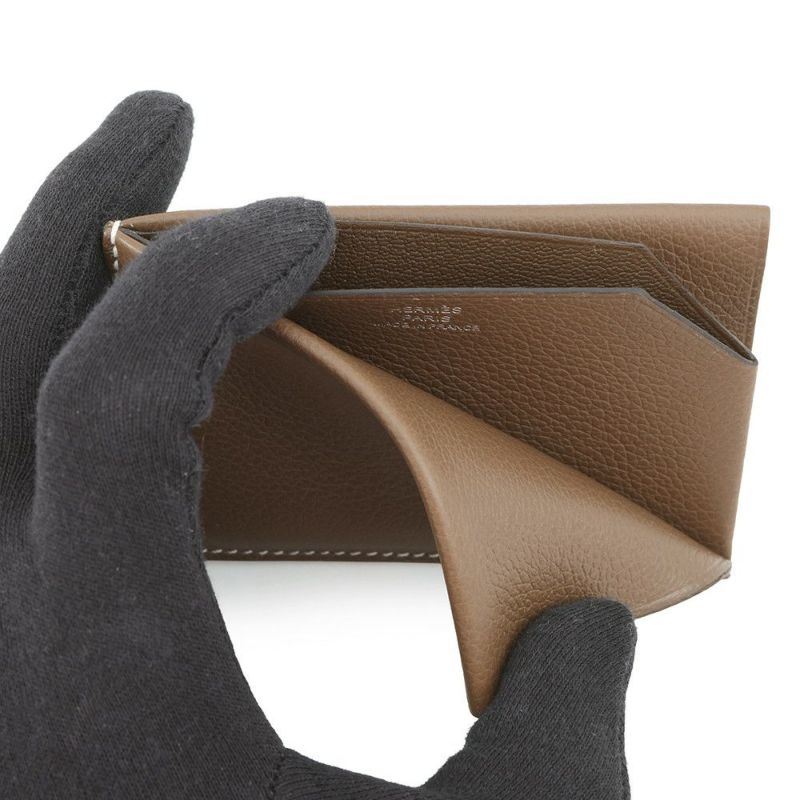 エルメス カードケース Hセリエ エトゥープ エバーカラー W刻印 HERMES カード