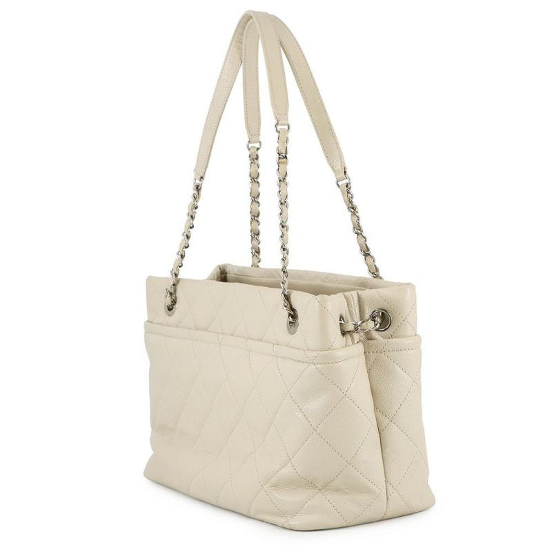 シャネル チェーントートバッグ マトラッセ デカココマーク キャビアスキン A48374 CHANEL ショルダーバッグ