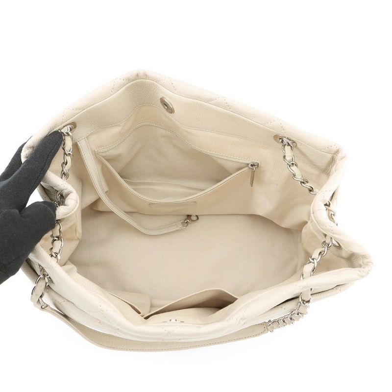 シャネル チェーントートバッグ マトラッセ デカココマーク キャビアスキン A48374 CHANEL ショルダーバッグ