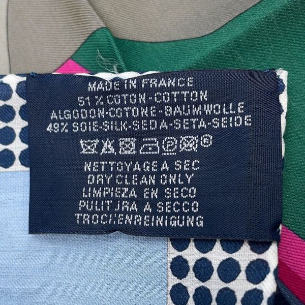 エルメス スカーフ カレ65 シュヴァル・テット・アン・バ Cheval Tete en Bas HERMES コットン シルク メンズ 2025年春夏