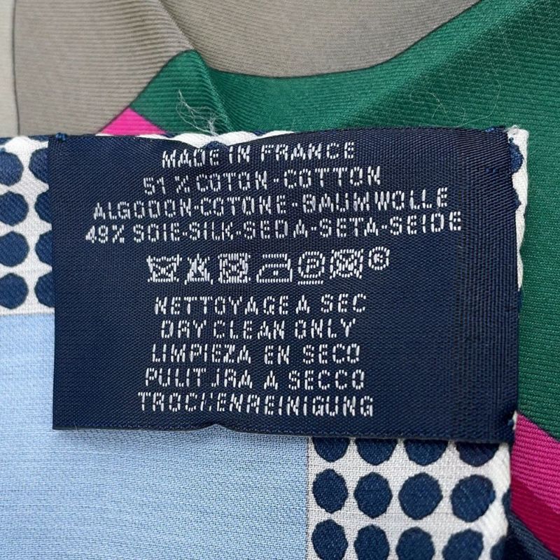 エルメス スカーフ カレ65 シュヴァル・テット・アン・バ Cheval Tete en Bas HERMES コットン シルク メンズ 2025年春夏