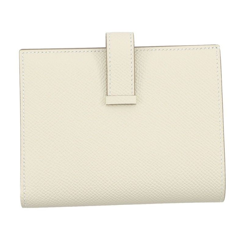 エルメス 二つ折り財布 ベアンコンパクト クレ/ゴールド金具 エプソン K刻印