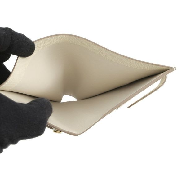 エルメス 二つ折り財布 ベアンコンパクト クレ/ゴールド金具 エプソン K刻印