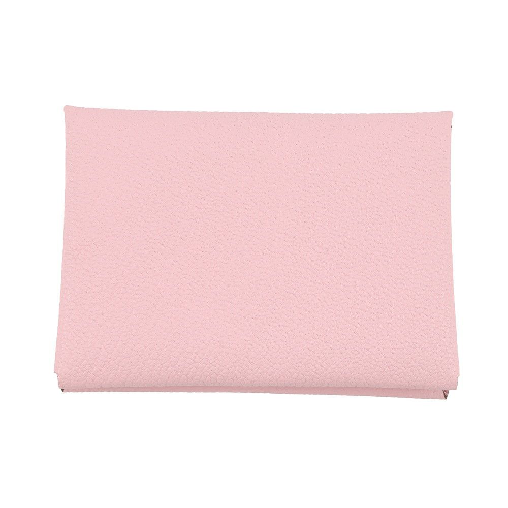 エルメス コインケース カルヴィ デュオ ローズサクラ/シルバー金具 シェブルミゾル K刻印 財布