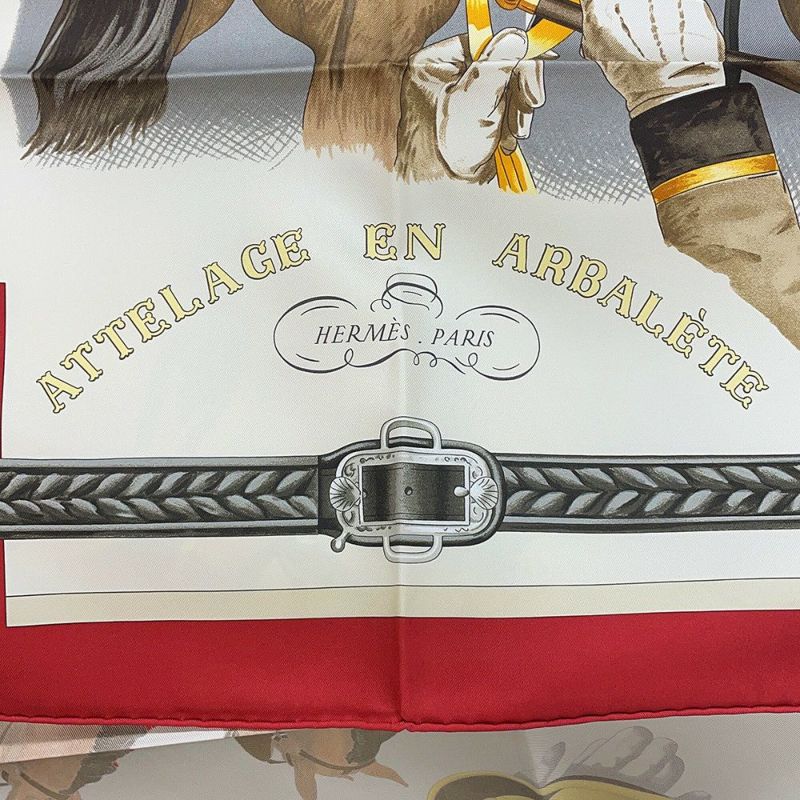 エルメス スカーフ カレ90 弓形連結 ATTELAGE EN ARBALETE HERMES シルク