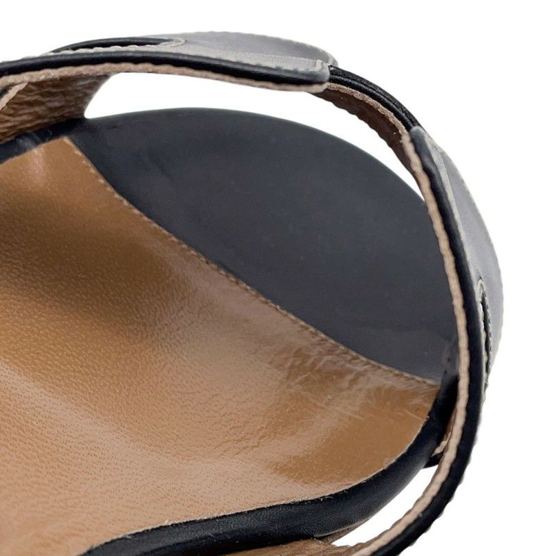 エルメス サンダル オアジス Oasis レディースサイズ36 1/2 HERMES 靴 黒