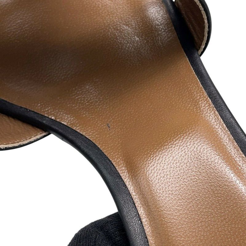 エルメス サンダル オアジス Oasis レディースサイズ36 1/2 HERMES 靴 黒