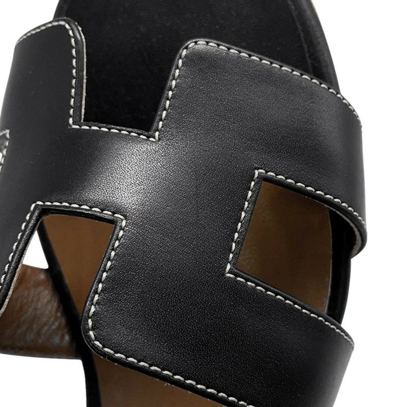 エルメス サンダル オアジス Oasis レディースサイズ36 1/2 HERMES 靴 黒