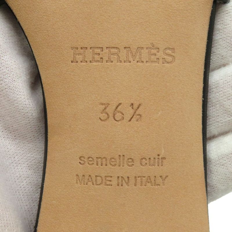 エルメス サンダル オアジス Oasis レディースサイズ36 1/2 HERMES 靴 黒