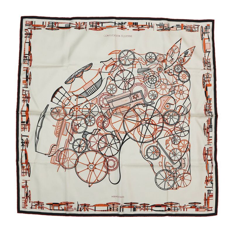 エルメス スカーフ カレ90 コンプリケーション・エケストル Complication Equestre HERMES シルク 2024秋冬