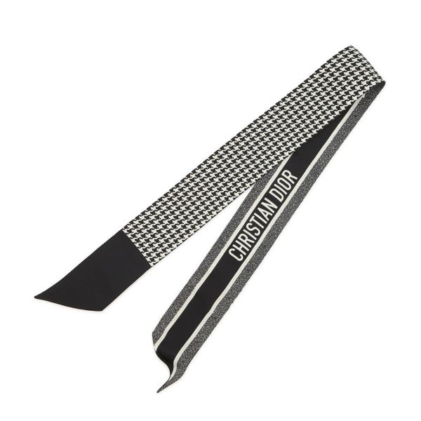 クリスチャン・ディオール スカーフ 30 モンテーニュ ミッツァ シルク 15MON106I601 Christian Dior 黒 白