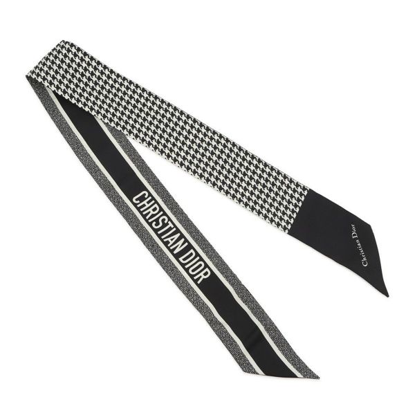 クリスチャン・ディオール スカーフ 30 モンテーニュ ミッツァ シルク 15MON106I601 Christian Dior 黒 白