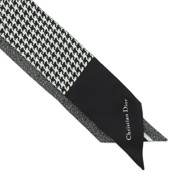 クリスチャン・ディオール スカーフ 30 モンテーニュ ミッツァ シルク 15MON106I601 Christian Dior 黒 白