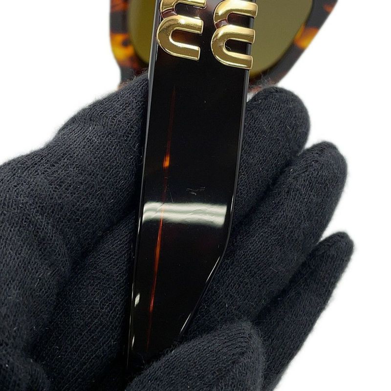 ミュウミュウ サングラス ロゴ べっ甲調 SMU07Y MIUMIU アイウェア