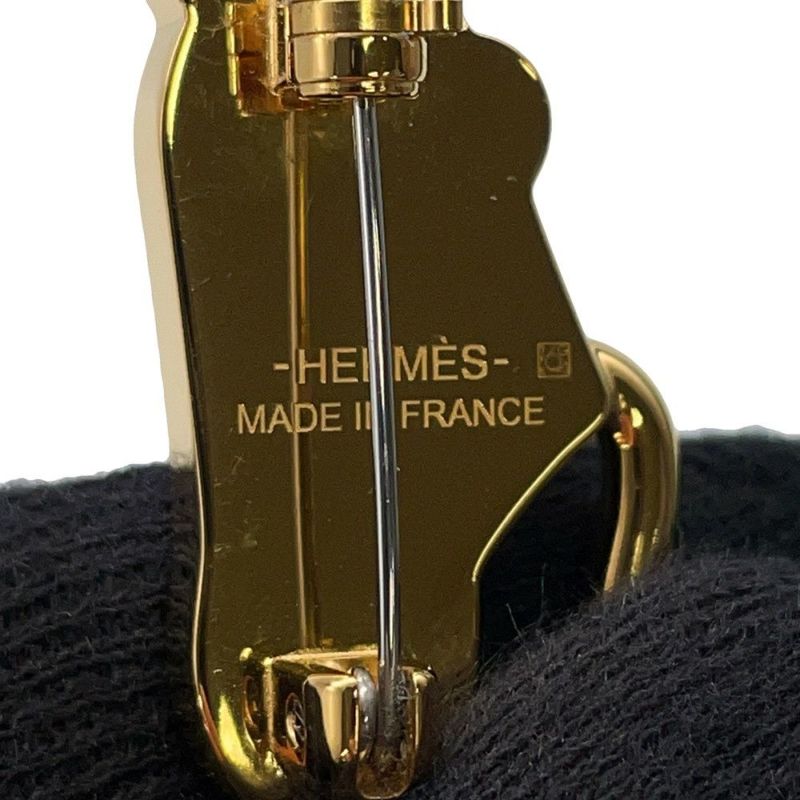 エルメス ブローチ シュヴァル・グランド・パラード ミント/ピンク/ゴールド金具 HERMES アクセサリー