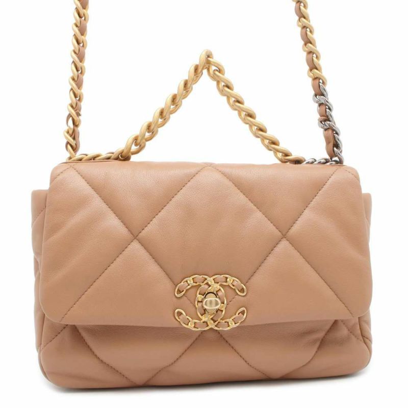 シャネル チェーンショルダーバッグ シャネル19 フラップ ココマーク ラムスキン AS1160 CHANEL 2wayハンドバッグ