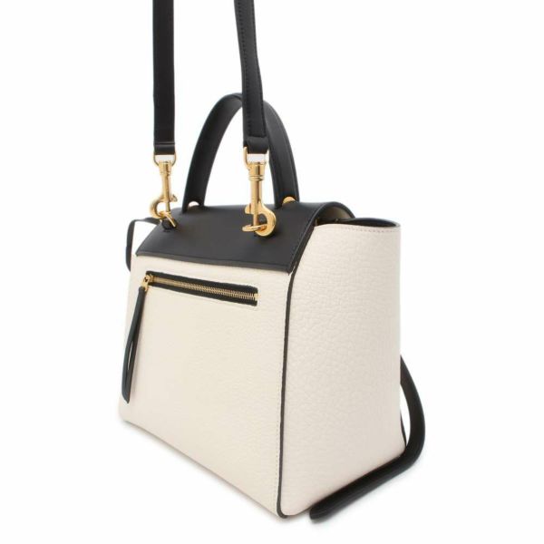 セリーヌ ハンドバッグ ベルトバッグ マイクロ レザー 180153 CELINE 2wayショルダーバッグ 黒 白