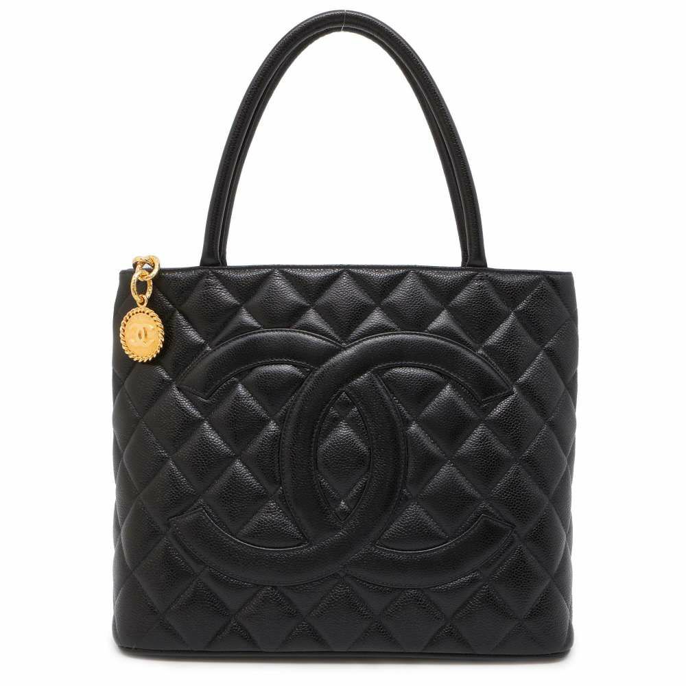 シャネル トートバッグ 復刻トート マトラッセ ココマーク キャビア  