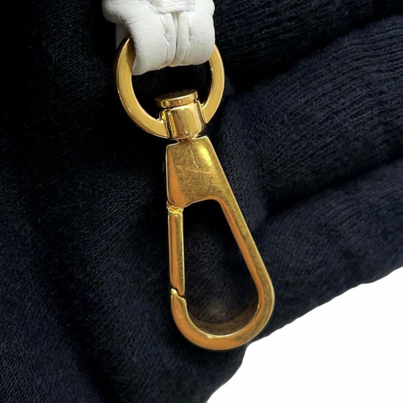 ボッテガヴェネタ ハンドバッグ イントレチャート カバ ミニ 777608 BOTTEGA VENETA 2wayショルダーバッグ 白