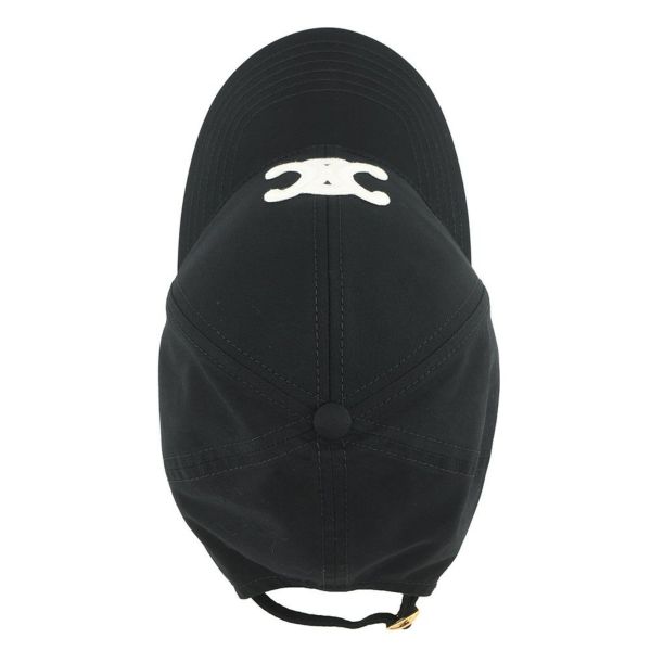セリーヌ キャップ トリオンフ ベースボールキャップ コットン レディースサイズM 2AUT6969P CELINE 帽子 黒