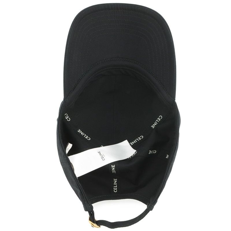 セリーヌ キャップ トリオンフ ベースボールキャップ コットン レディースサイズM 2AUT6969P CELINE 帽子 黒