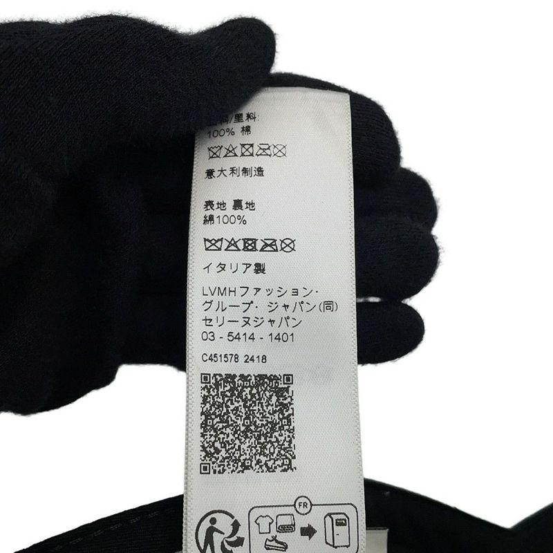 セリーヌ キャップ トリオンフ ベースボールキャップ コットン レディースサイズM 2AUT6969P CELINE 帽子 黒