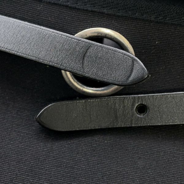 エルメス エールバッグPM ブラック/シルバー金具 トワルオフィシエ/ヴァッシュハンター □G刻印 黒