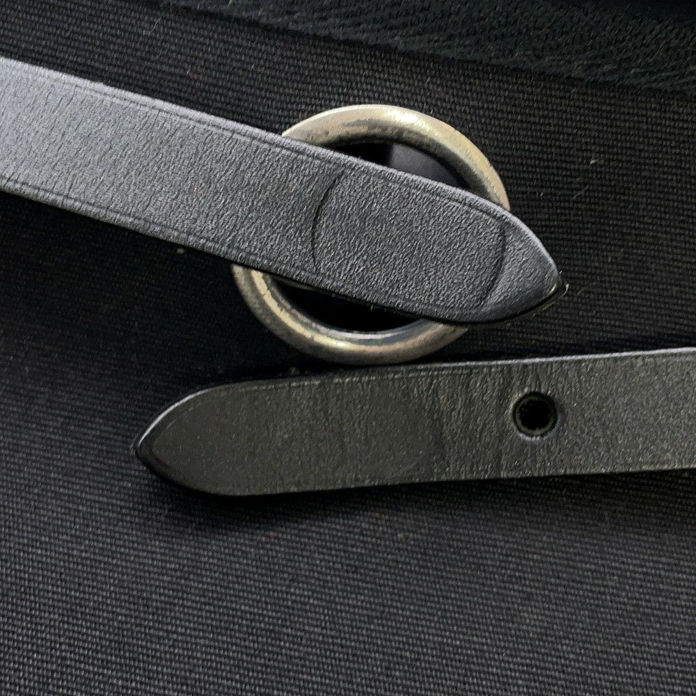 エルメス エールバッグPM ブラック/シルバー金具 トワルオフィシエ/ヴァッシュハンター □G刻印 黒