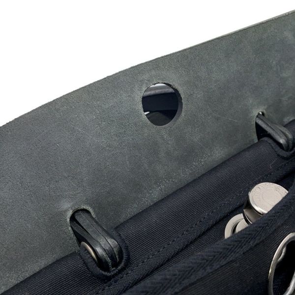 エルメス エールバッグPM ブラック/シルバー金具 トワルオフィシエ/ヴァッシュハンター □G刻印 黒