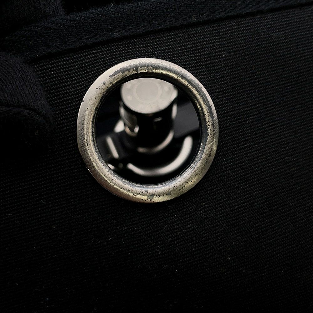 エルメス エールバッグPM ブラック/シルバー金具 トワルオフィシエ/ヴァッシュハンター □G刻印 黒
