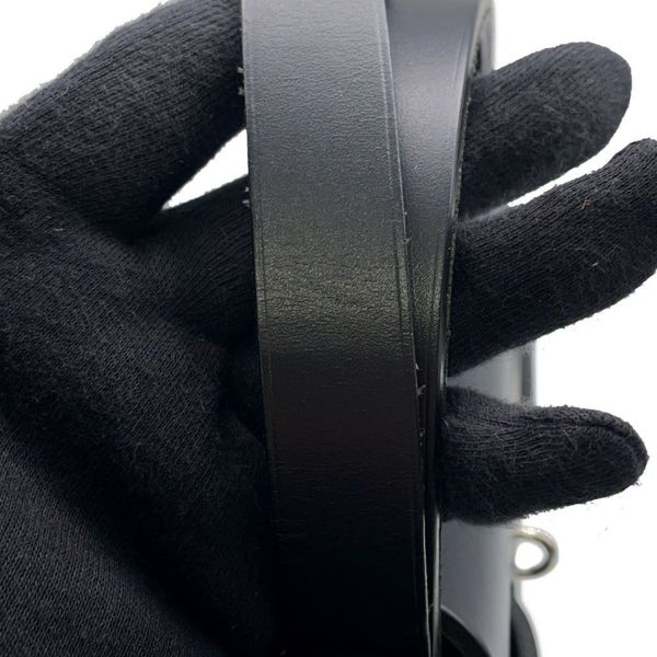 エルメス エールバッグPM ブラック/シルバー金具 トワルオフィシエ/ヴァッシュハンター □G刻印 黒