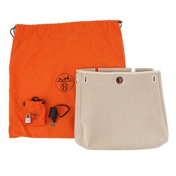 エルメス エールバッグPM ブラック/シルバー金具 トワルオフィシエ/ヴァッシュハンター □G刻印 黒