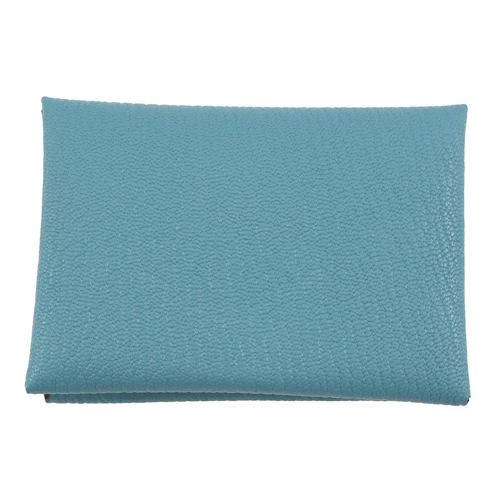 エルメス コインケース カルヴィ デュオ ニューブルージーン/シルバー金具 シェブルミゾル K刻印 財布