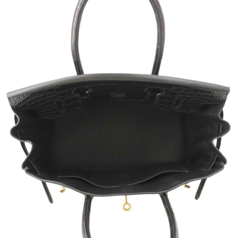 エルメス バーキン30 タッチ ブラック/ゴールド金具 トゴ/アリゲーターマット Y刻印 HERMES Birkin ハンドバッグ 黒