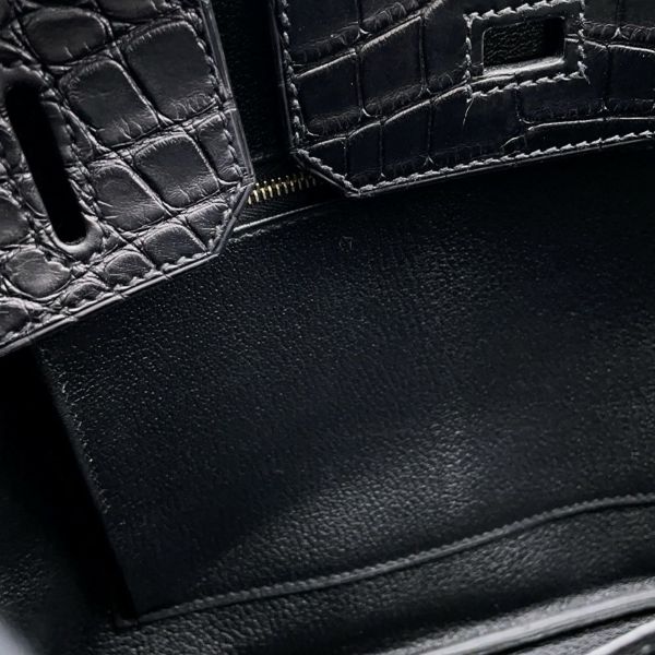 エルメス バーキン30 タッチ ブラック/ゴールド金具 トゴ/アリゲーターマット Y刻印 HERMES Birkin ハンドバッグ 黒