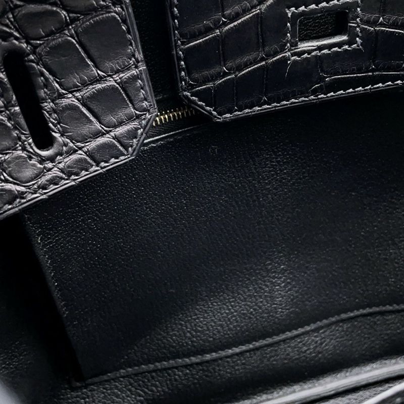 エルメス バーキン30 タッチ ブラック/ゴールド金具 トゴ/アリゲーターマット Y刻印 HERMES Birkin ハンドバッグ 黒