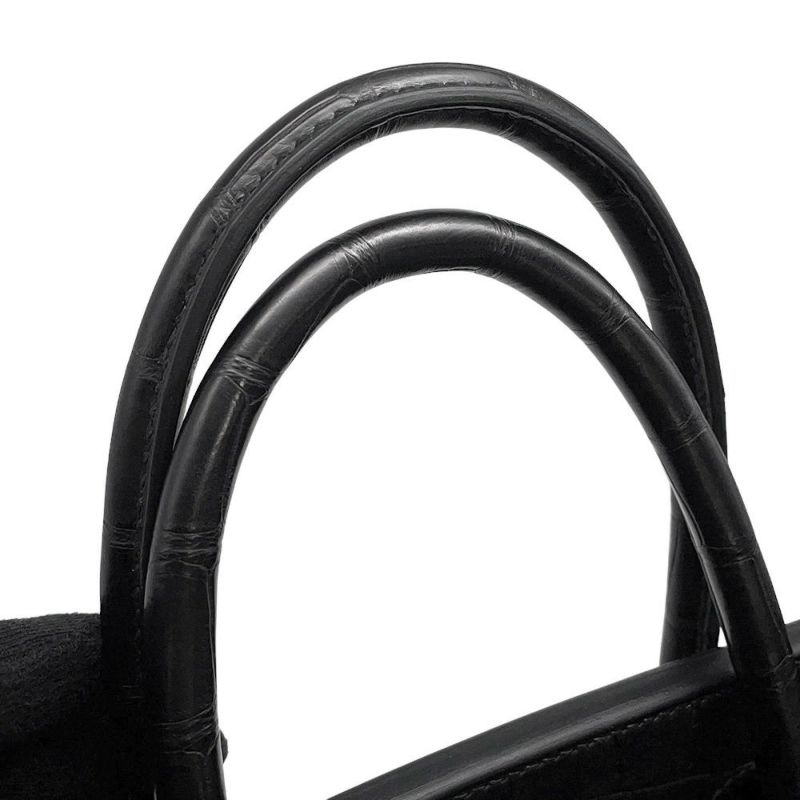 エルメス バーキン30 タッチ ブラック/ゴールド金具 トゴ/アリゲーターマット Y刻印 HERMES Birkin ハンドバッグ 黒