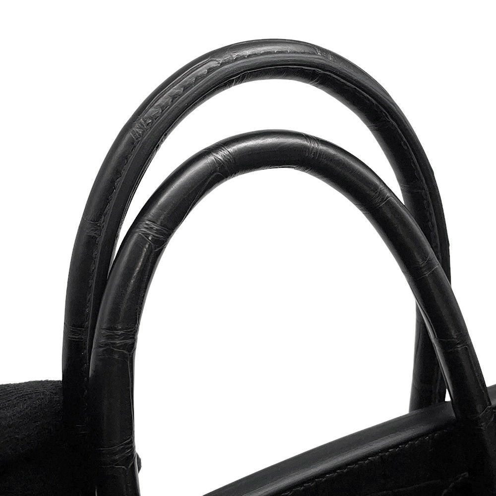 エルメス バーキン30 タッチ ブラック/ゴールド金具 トゴ/アリゲーターマット Y刻印 HERMES Birkin ハンドバッグ 黒