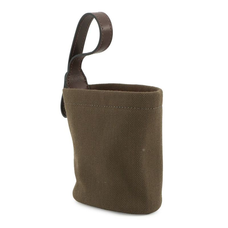 エルメス 犬用トリーツ ポーチ オン ザ ゴー カーキ/シルバー金具 キャンバス B刻印 HERMES 小物入れ