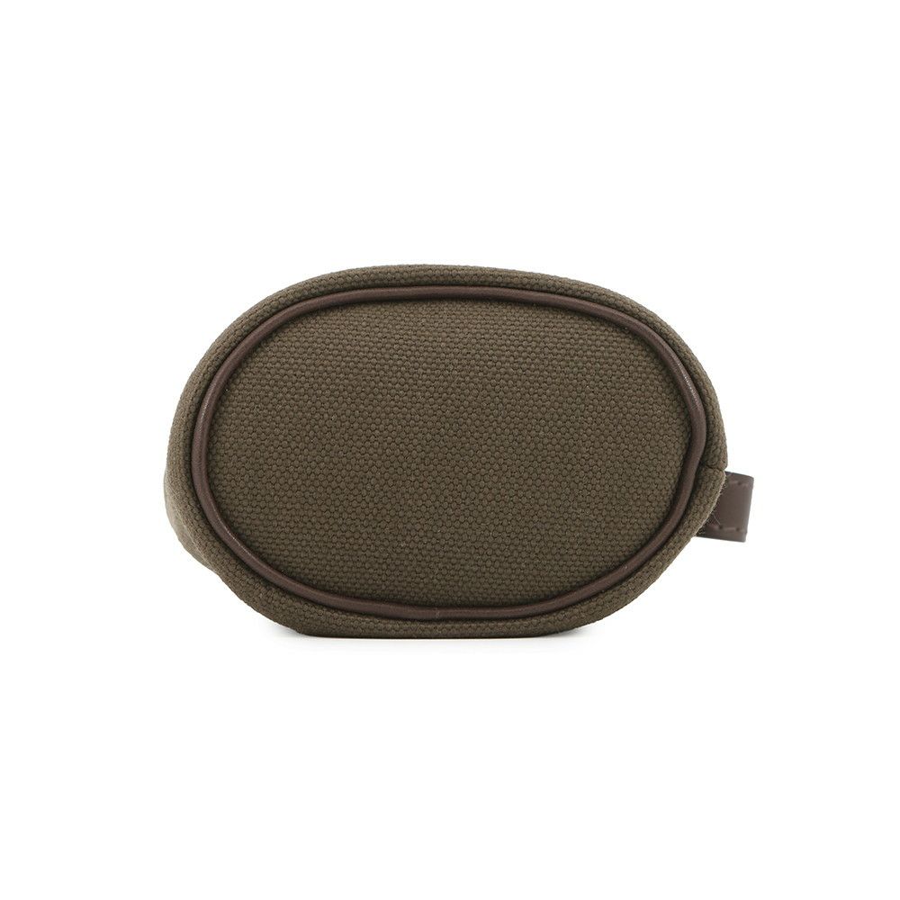 エルメス 犬用トリーツ ポーチ オン ザ ゴー カーキ/シルバー金具 キャンバス B刻印 HERMES 小物入れ