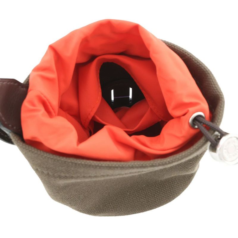 エルメス 犬用トリーツ ポーチ オン ザ ゴー カーキ/シルバー金具 キャンバス B刻印 HERMES 小物入れ