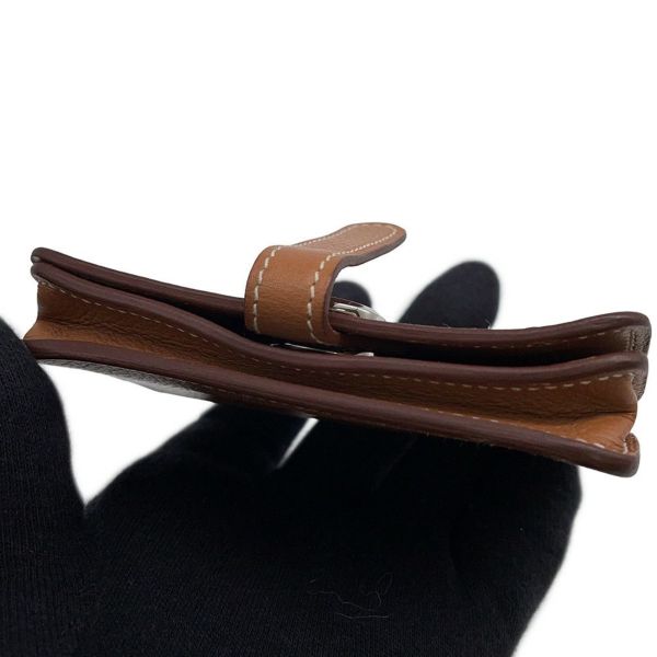 エルメス カードケース ドゴン ゴールド/シルバー金具  エバーカラー U刻印 HERMES 名刺入れ