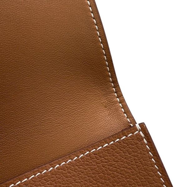 エルメス カードケース ドゴン ゴールド/シルバー金具  エバーカラー U刻印 HERMES 名刺入れ