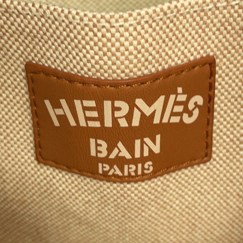 エルメス トートバッグ エスカル・ア・ラ・プラージュ プリント ゴールド/シルバー金具 トワルアッシュ HERMES ビーチバッグ