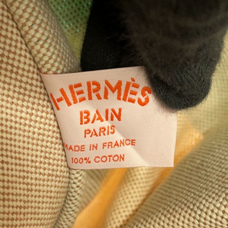 エルメス トートバッグ エスカル・ア・ラ・プラージュ プリント ゴールド/シルバー金具 トワルアッシュ HERMES ビーチバッグ